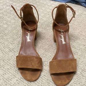 Free People Tan Suede Sandals
